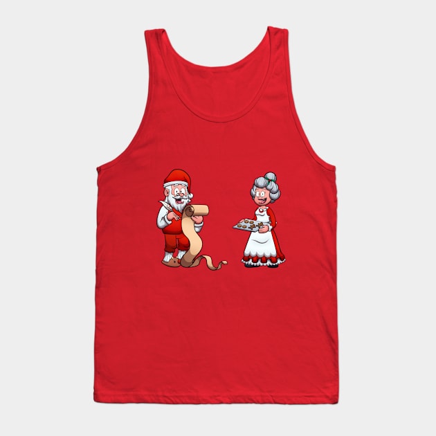 Santa Claus And Mrs. Claus Tank Top by TheMaskedTooner